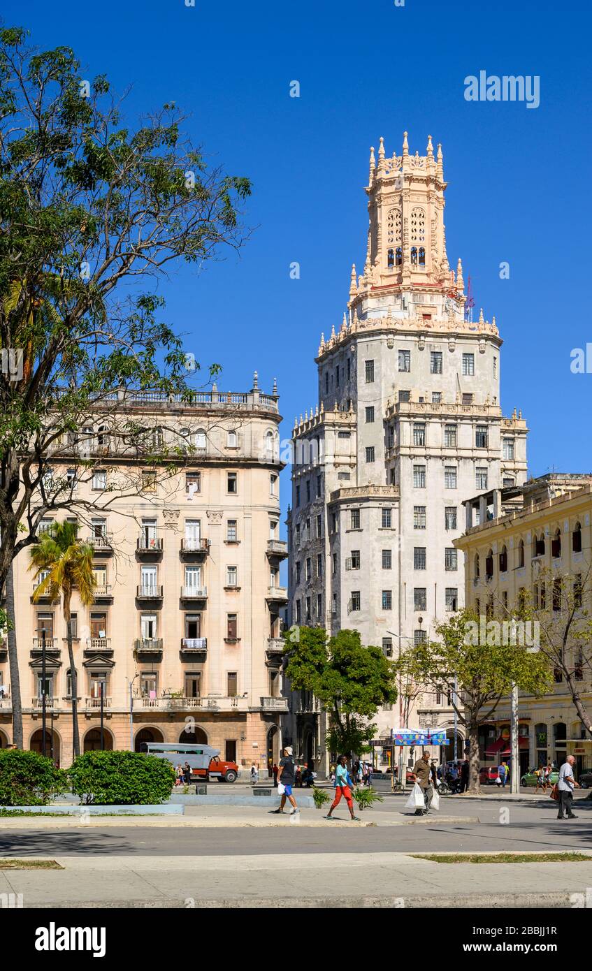 Telegraph Building, Havanna, Kuba Stockfoto