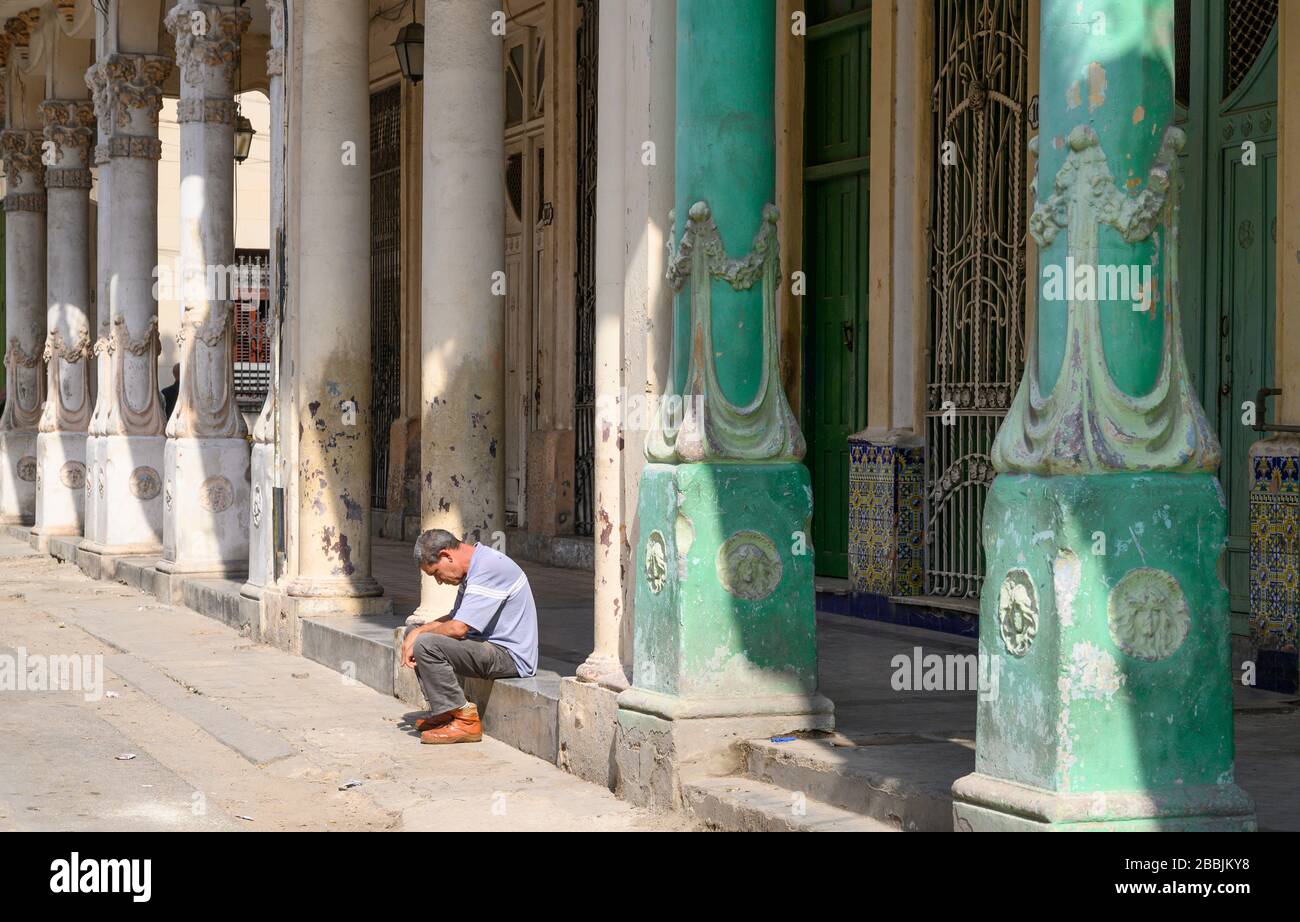 Jugendstil-Architektur, Cardenas, Havanna, Kuba Stockfoto