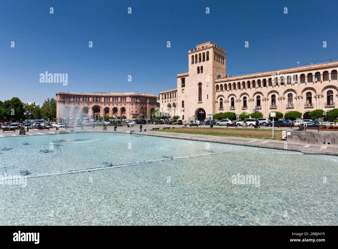 Republic Square, ist der zentrale Stadtplatz, Jerewan, Armenien, Kaukasus, Asien Stockfoto