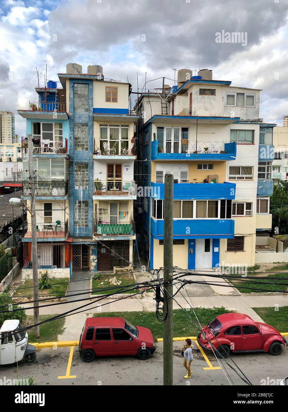 Vedado Architektur, Havanna, Kuba Stockfoto
