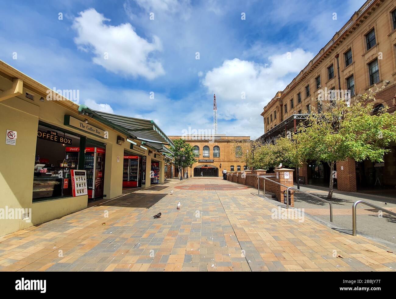 Der zentrale Bahnhof in Sydney ist ruhig und leer mit Menschen während der oviden 19-Sperre, bleiben Menschen zu Hause. Australien: 28-03-2020 Stockfoto