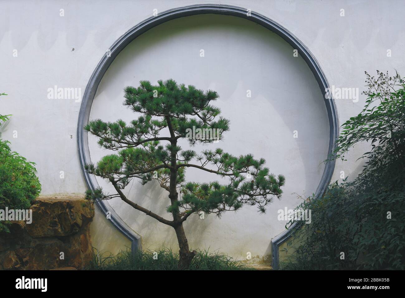 Suzhou Garden, aufgenommen im Mittlerherbst-Festival, verarbeitet mit VSCO mit l1-Voreinstellung. Stockfoto