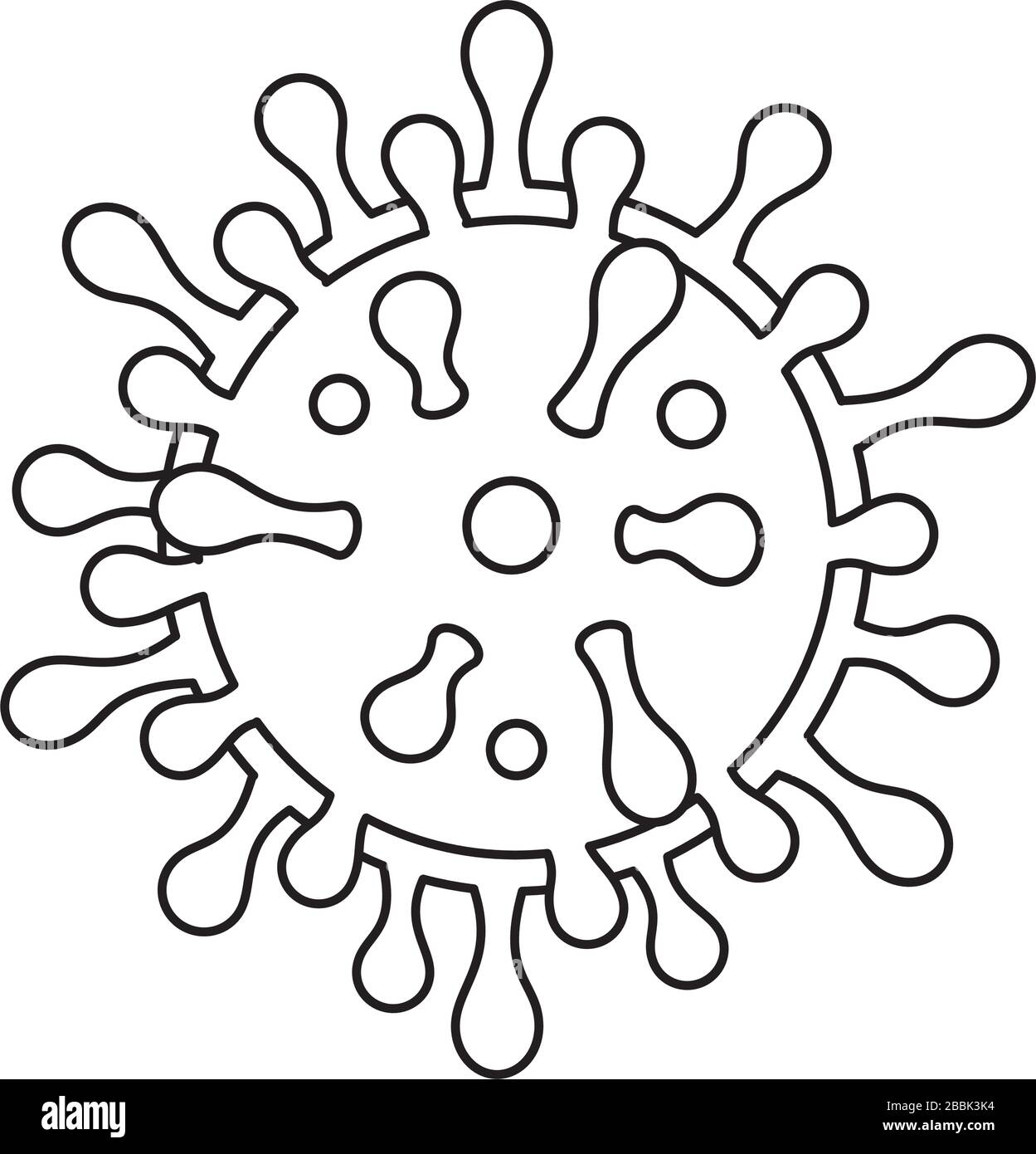 Isoliertes Symbol für Partikelvirus Kovid 19 Stock Vektor
