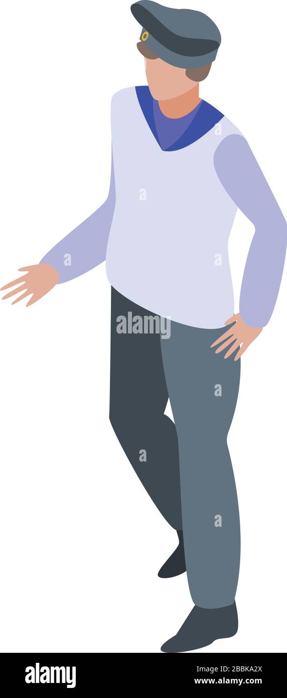 Seemannssymbol, isometrischer Stil Stock Vektor