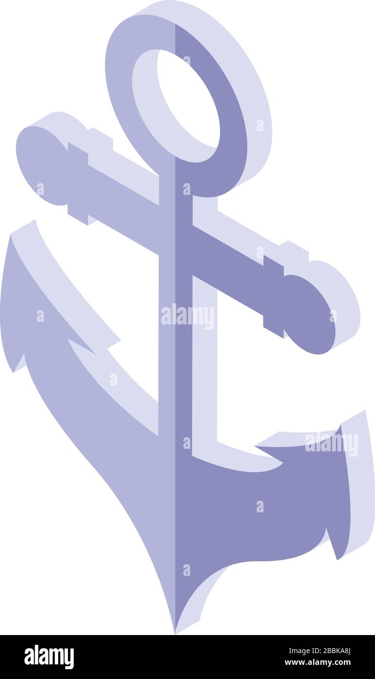 Schiffsanhängersymbol, isometrischer Stil Stock Vektor