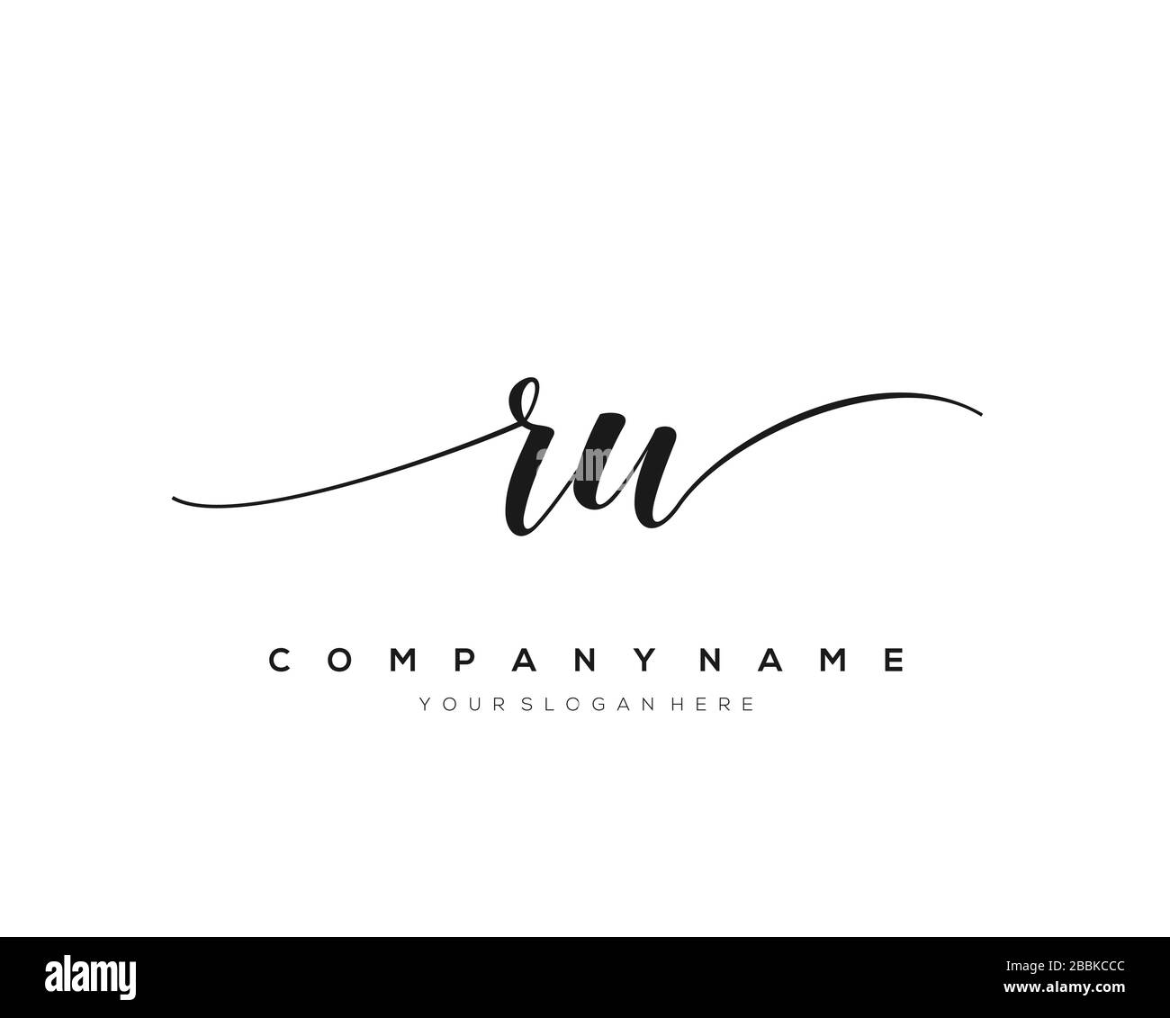 RW Anfangsbuchstaben Handschreiben Logo handgezeichneter Vorlagenvektor, Logo für Schönheit, Kosmetik, Hochzeit, Mode und Business Stock Vektor