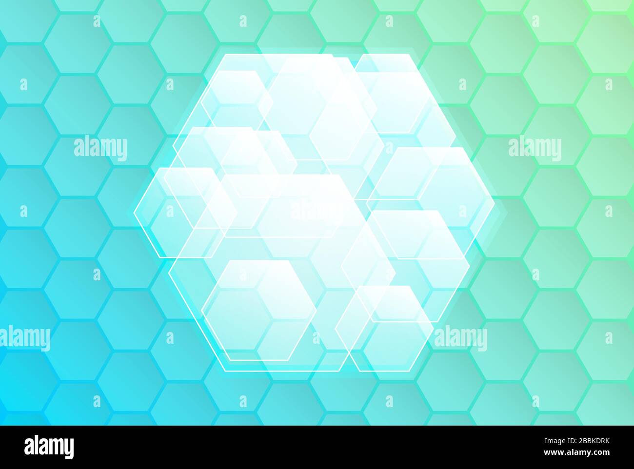 Abstrakte futuristische Hexagon-Textur. Abstrakter sechseckiger Konzepthintergrund mit moderner Farbe. Stilvolles und kreatives Muster Stock Vektor