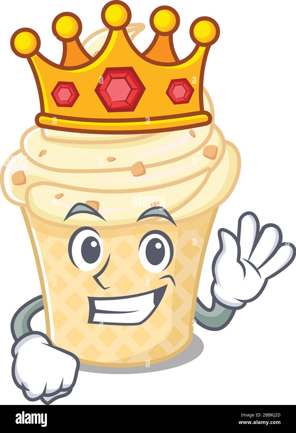 Ein "Wise King of Vanille"-Maskottchen im Designstil Stock Vektor