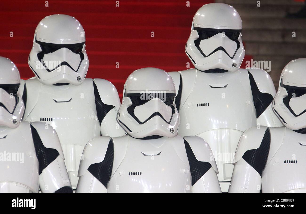 12. Dezember 2017 - London, England, Großbritannien - 'Star Wars: The Last Jedi' European Premiere Photo Shows: Stormtroopers Stockfoto