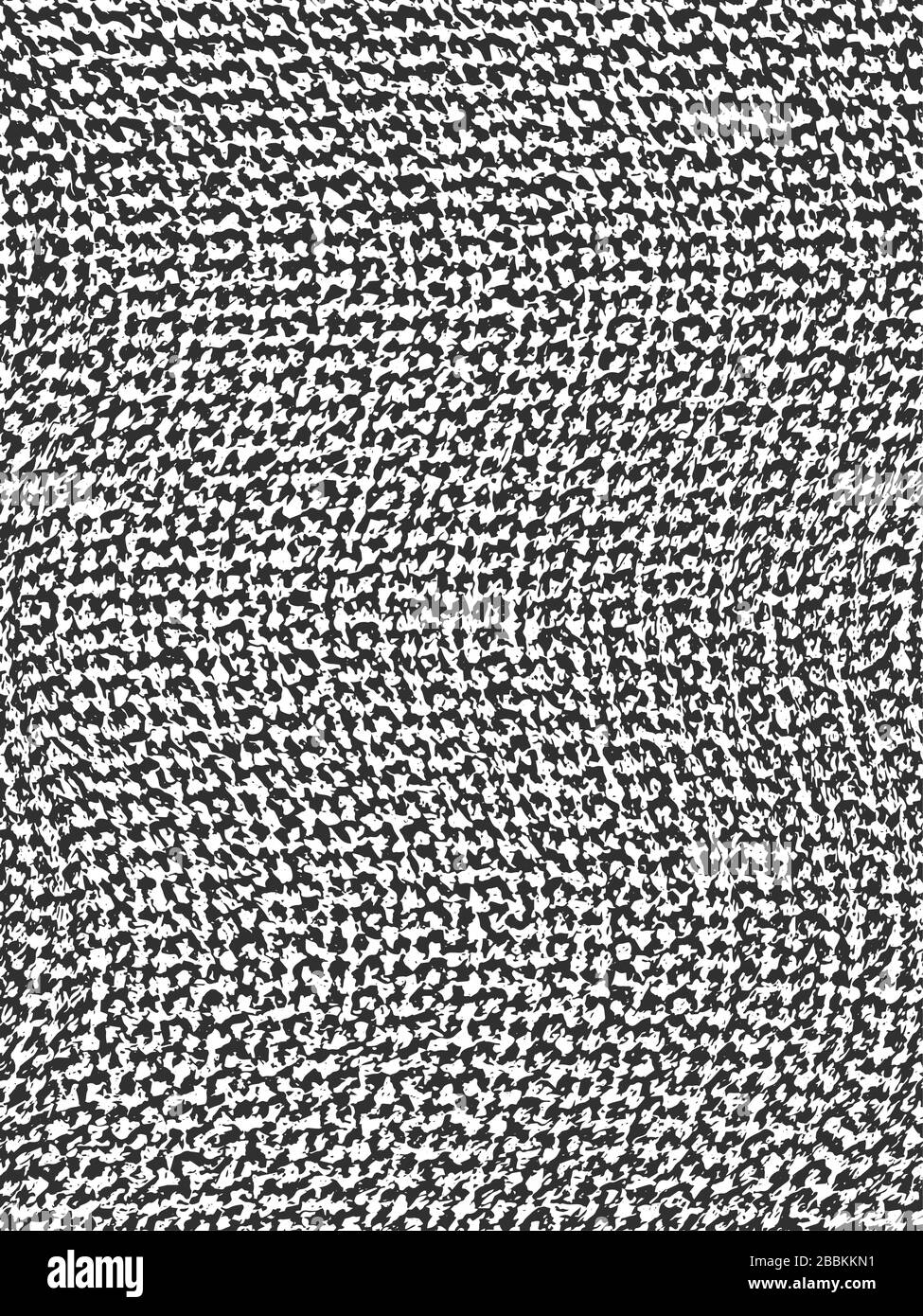 Verdrängter Vektor-Textur aus Stoff, Tasche, Sack, Sack, Sack, Sacktuch, Einsacken, Einsacken. EPS 8-Abbildung mit schwarzem und weißem Hintergrund Stock Vektor