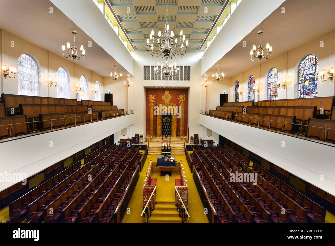 Central United Synagogengemeinde, Hallam Street, London. Stockfoto