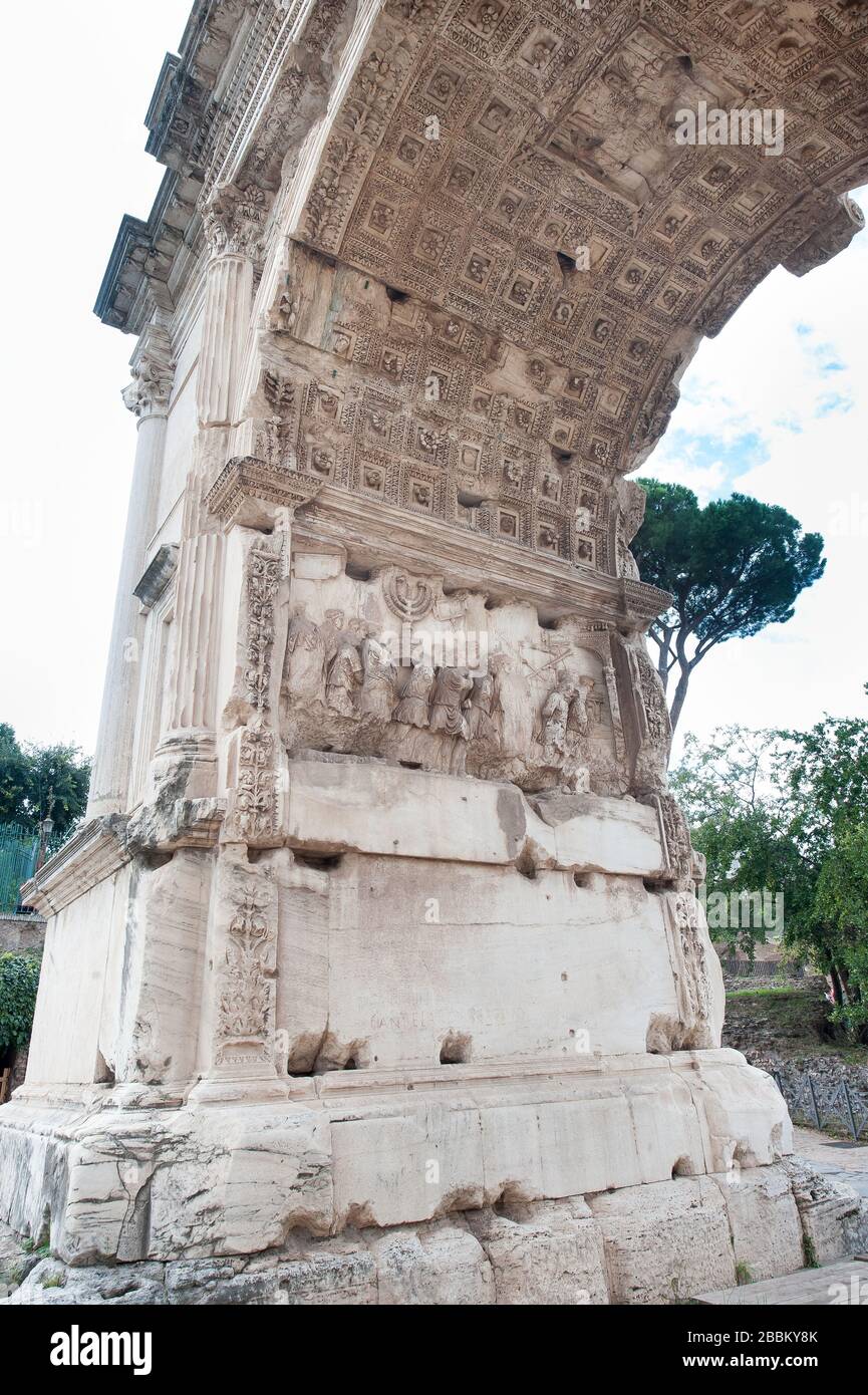 Bogen von Titus auf der Via Sacra, Rom, Italien Stockfoto
