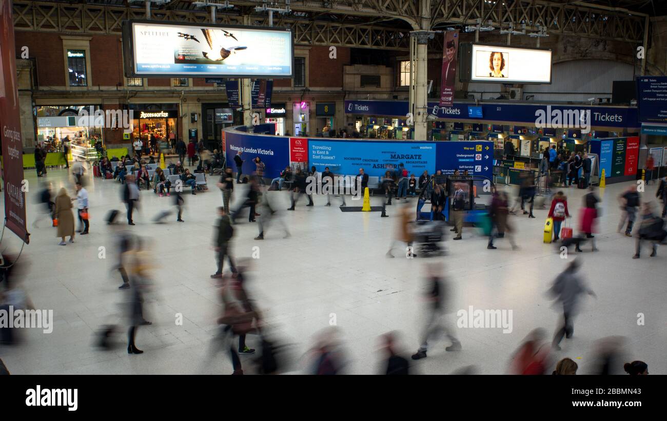 Bahnhof Victoria - London Stockfoto