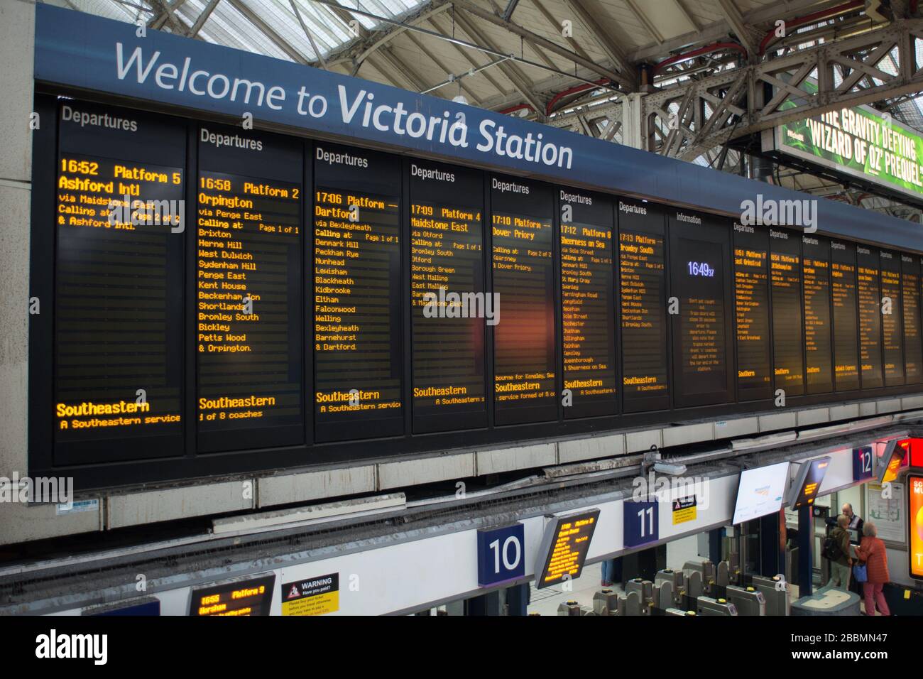 Bahnhof Victoria - London Stockfoto
