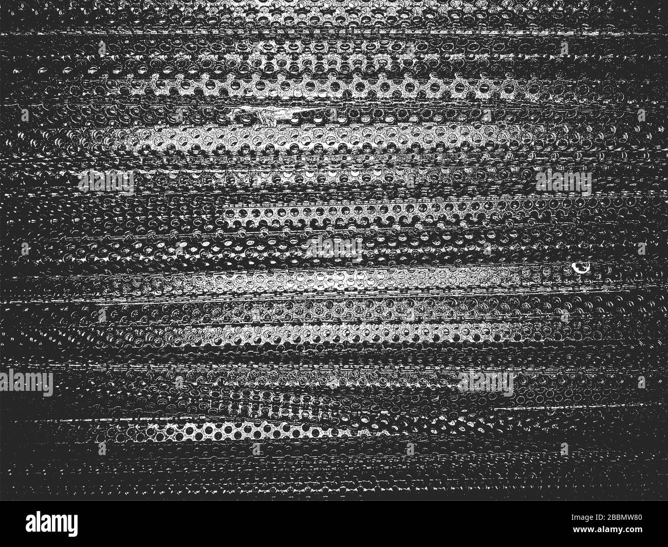 Metallisches Profil mit Loch-Vektortextur in Bedrängnis. EPS8-Abbildung. Stock Vektor