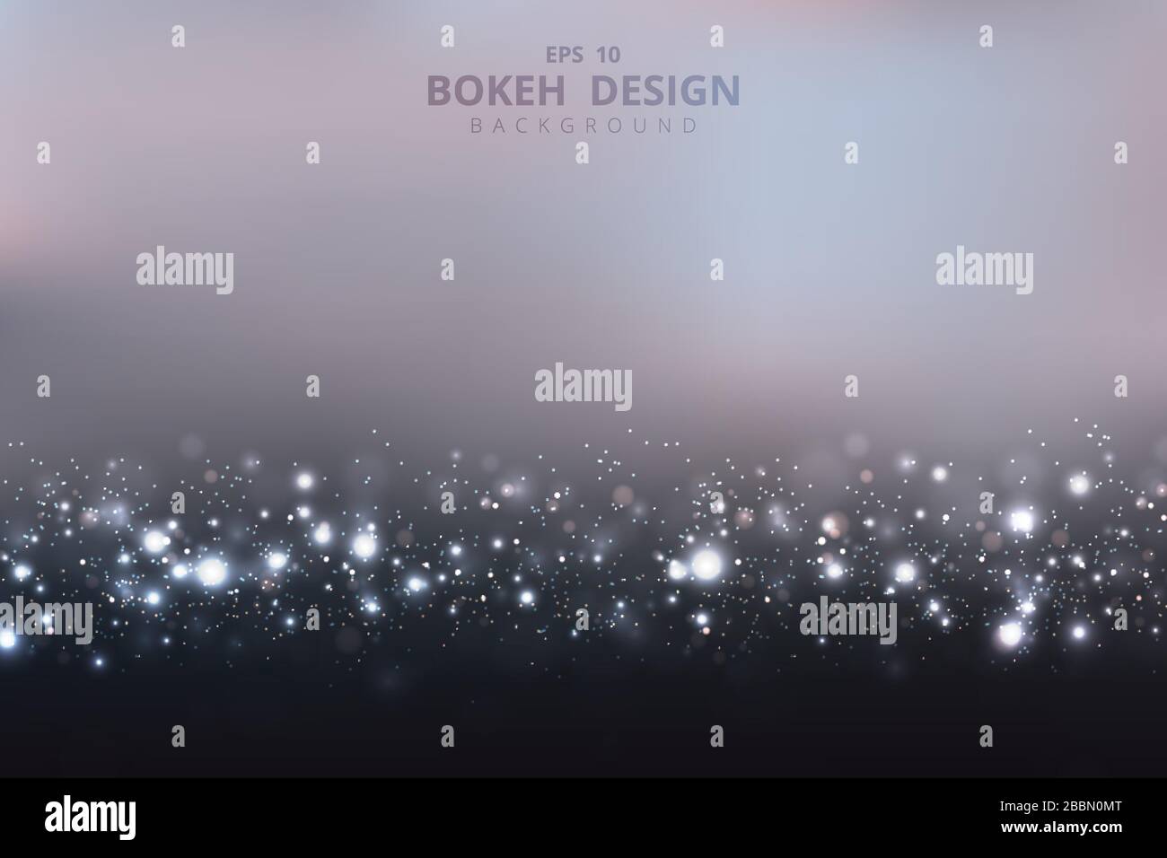 Abstraktes Bokeh-Design aus reinweißen Glittern gemusterte Kunstwerke auf Sommerhintergrund. Dekorieren für Werbung, Poster, Grafiken, Vorlagendesign, Druck. Stock Vektor