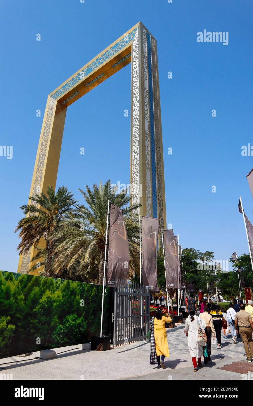 Dubai Frame Stockfoto