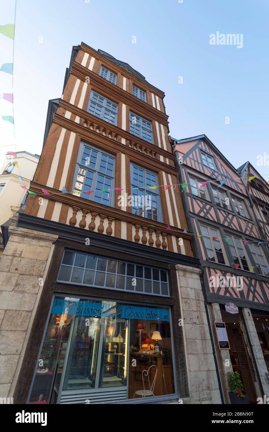 Traditionelles Gebäude in Rouen, Normandie Stockfoto