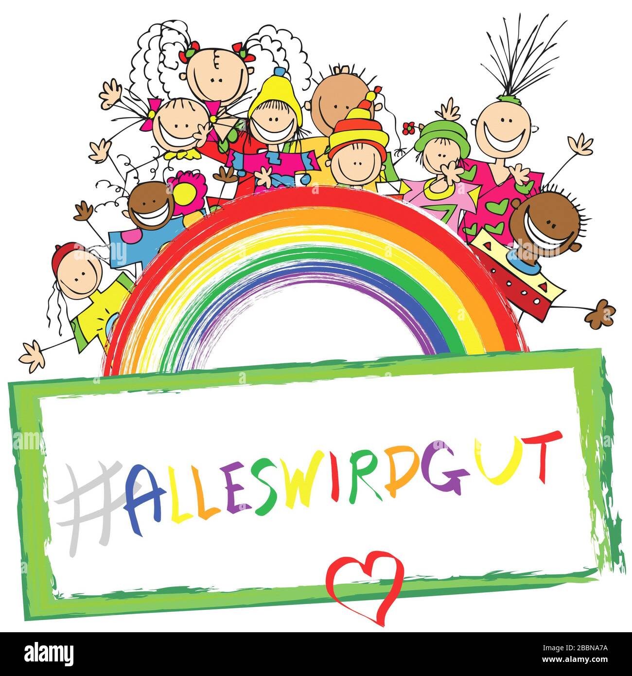 Coronavirus (COVID-19) - alles wird gut Stockfoto