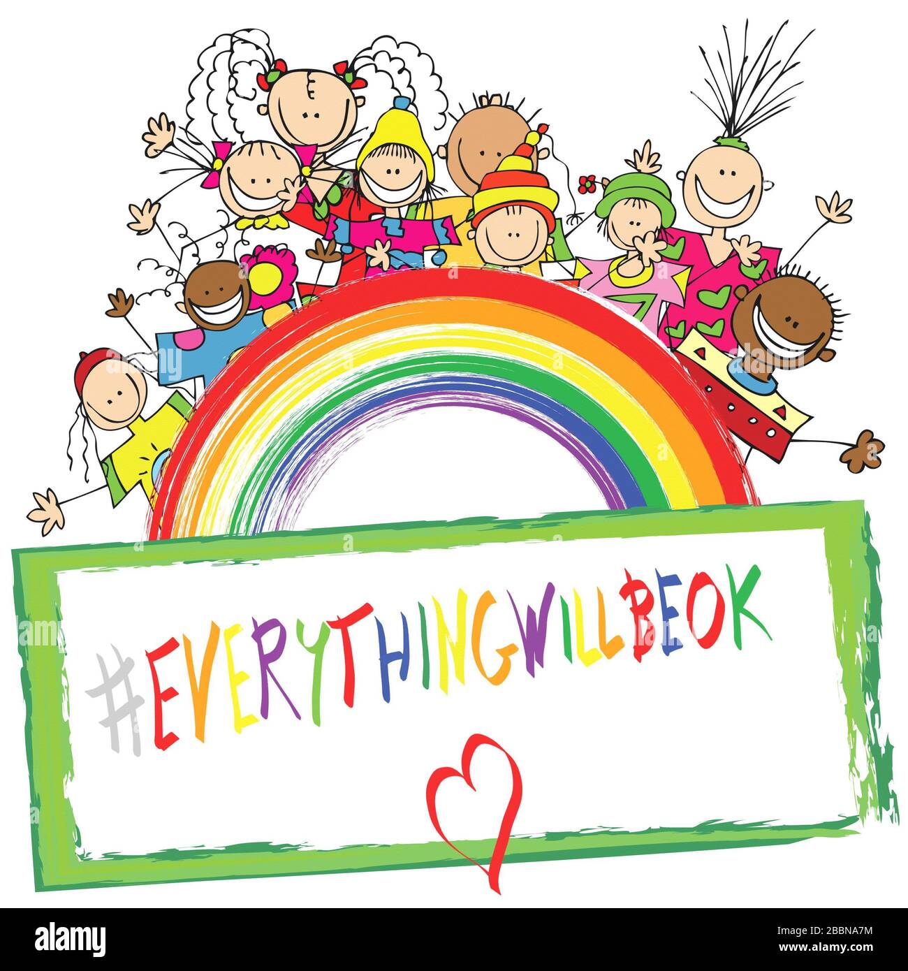 Coronavirus (COVID-19) - alles wird in Ordnung sein Stockfoto