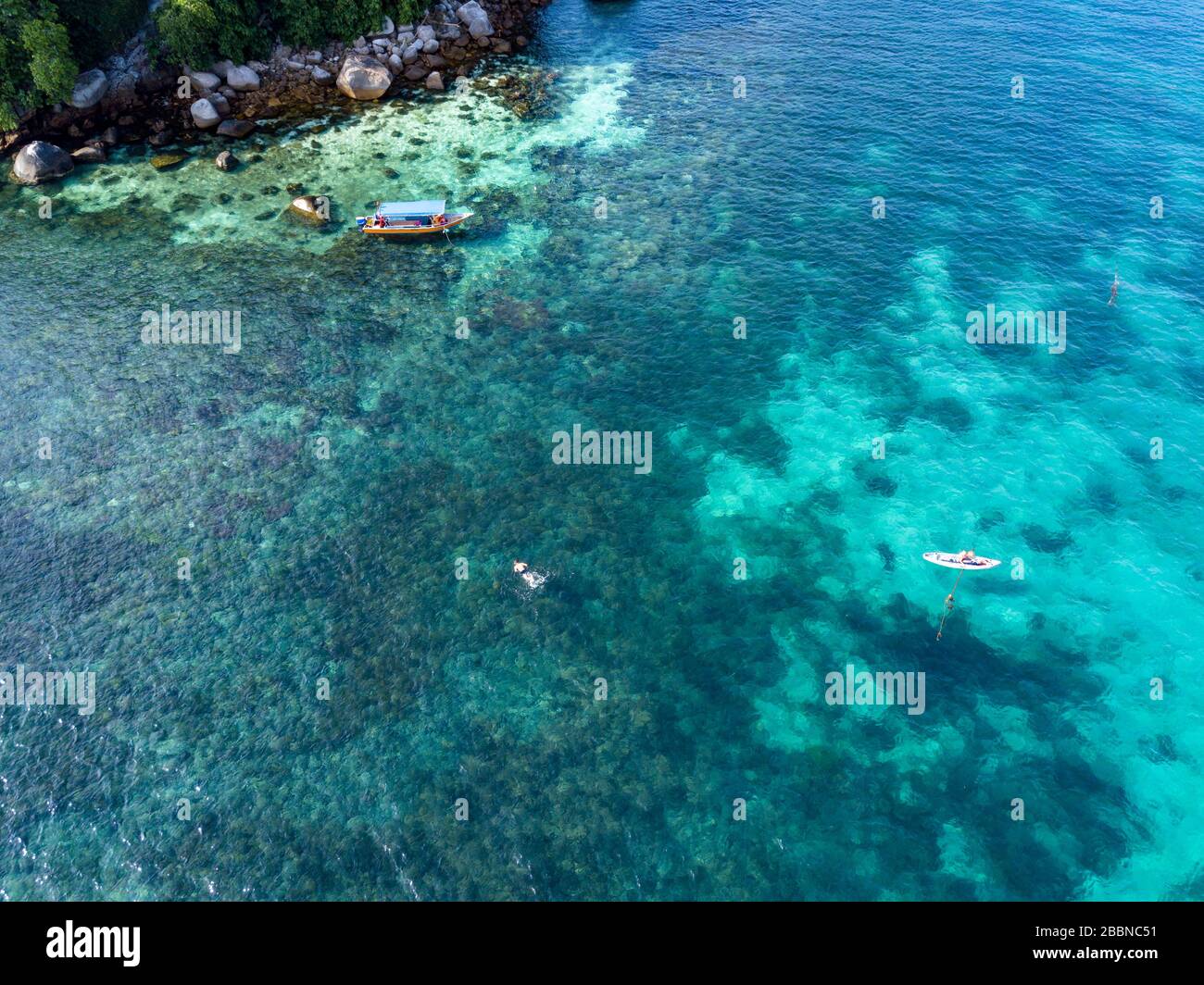 Pulau Tioman Drone View Malaysia Stockfoto