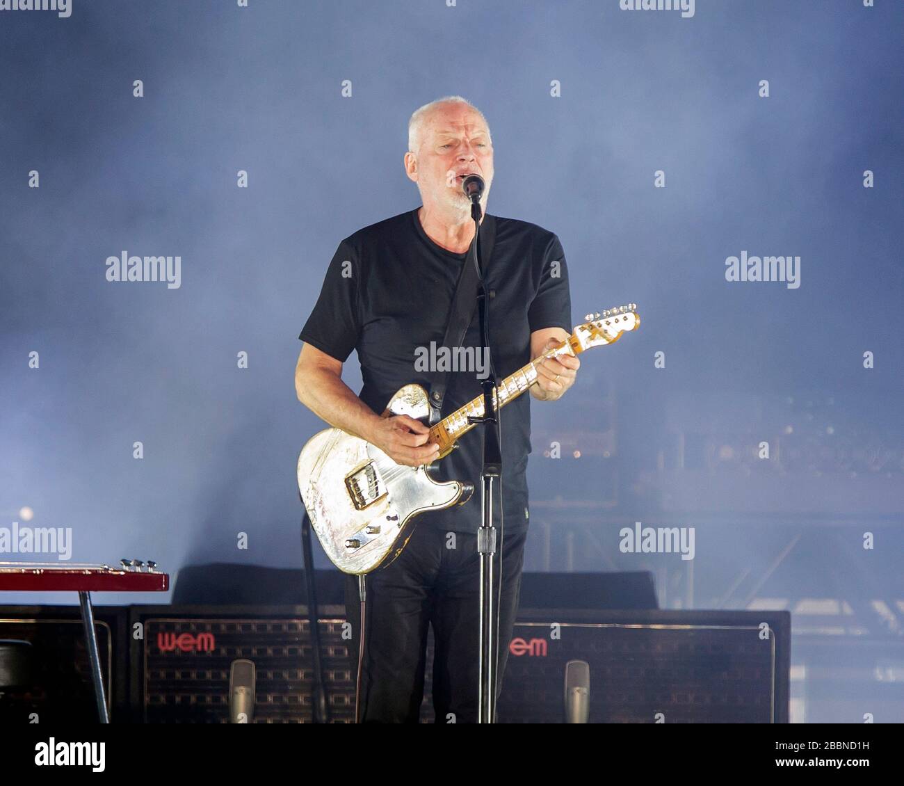 Pink Floyd-Frontmann David Gilmour startet seine USA-Solo-Minitour mit drei Shows in Los Angeles. Stockfoto
