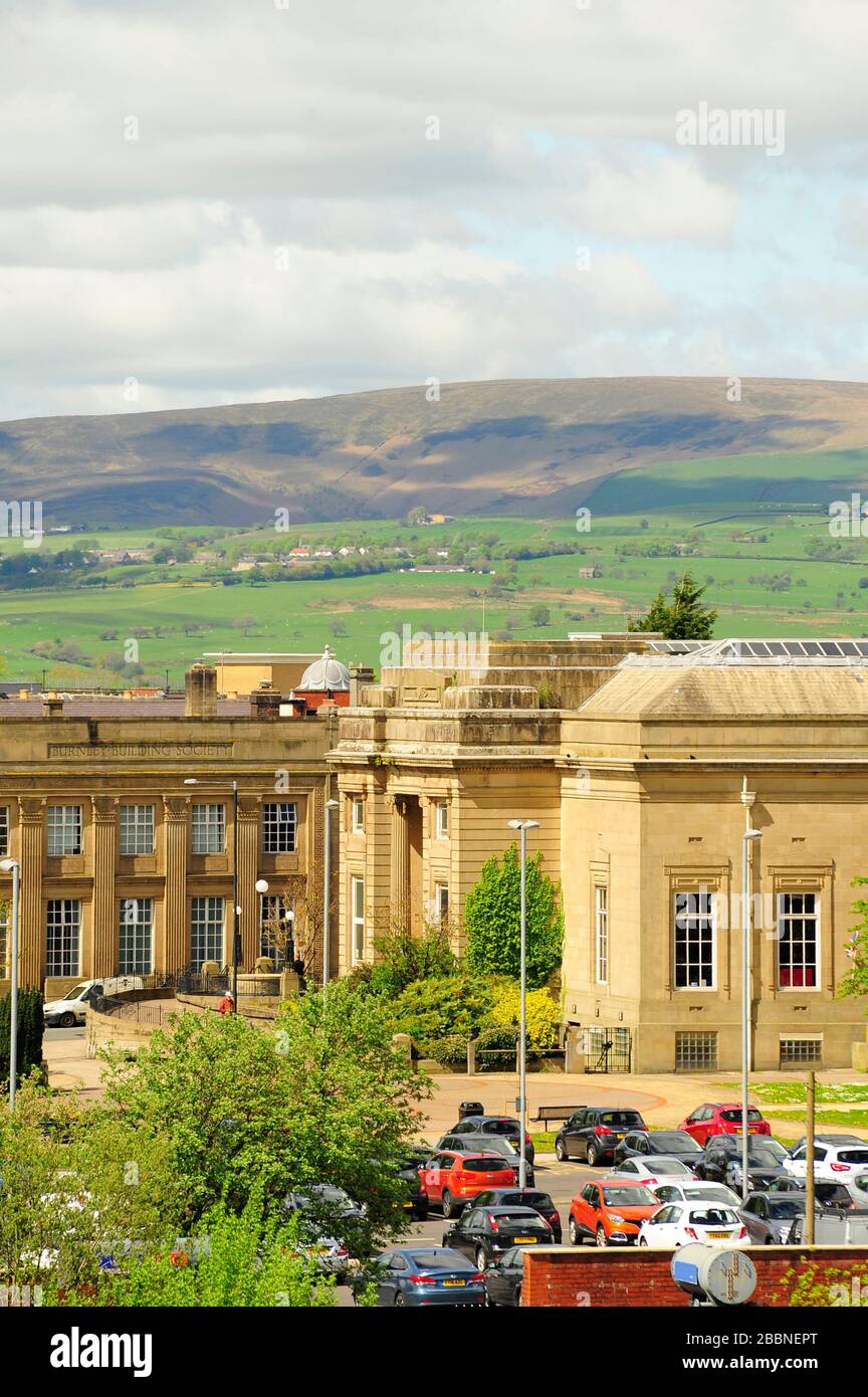 Burnley zentrale Bibliothek geöffnet von den Grafen von Elgin und Kingardine im Jahre 1930 zu einem Preis von £ 37.000 die Hälfte davon kam aus dem Carnegie Trust Stockfoto