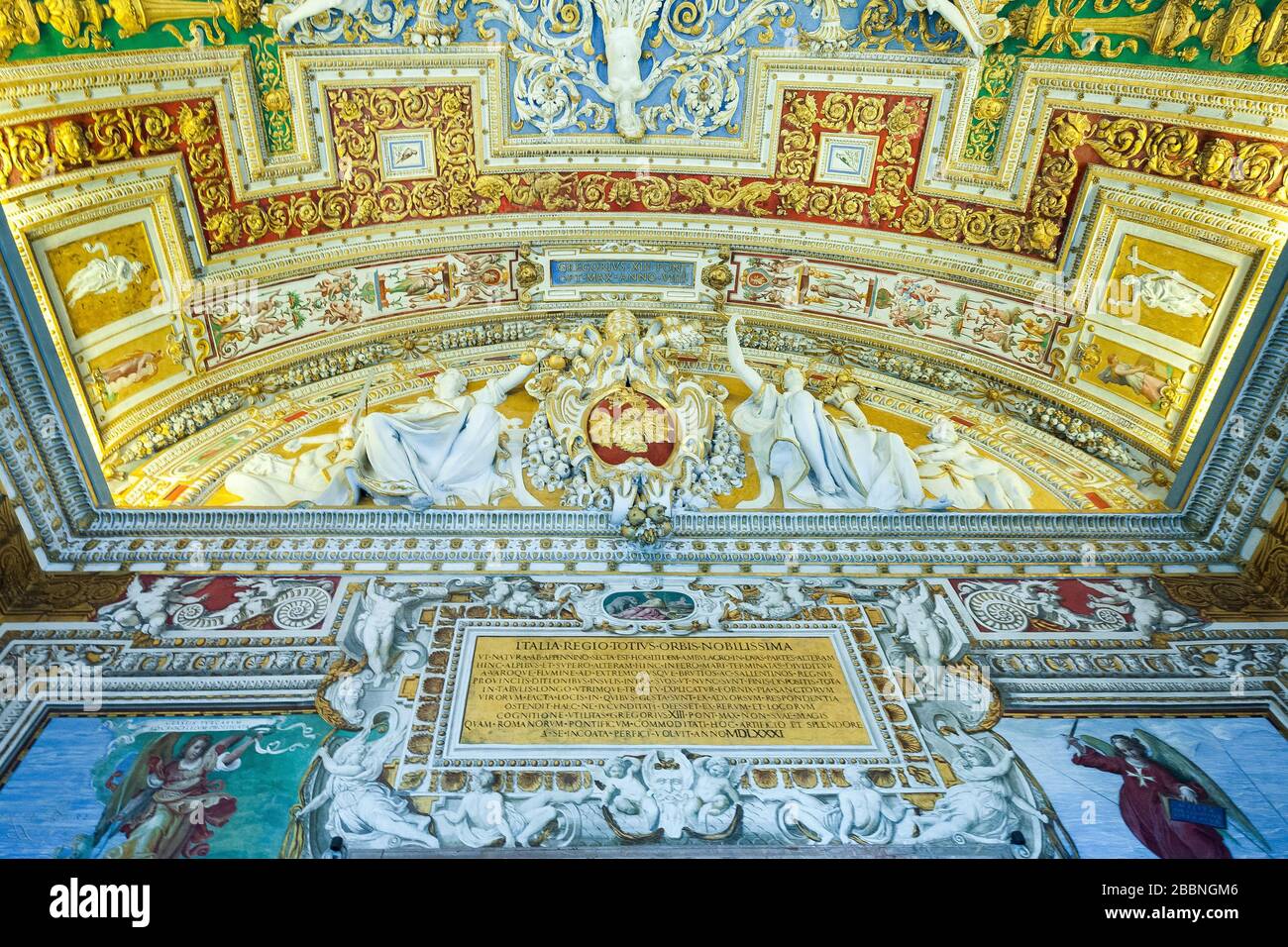 Oktober 2018.Galerie der geographischen Karten im Vatikanischen Museum. Vatikan Stockfoto