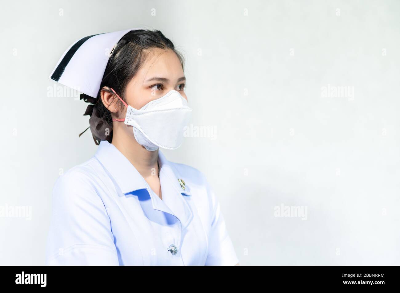 Krankenschwestern tragen Masken zum Schutz vor Coronavirus Kovid19 Stockfoto