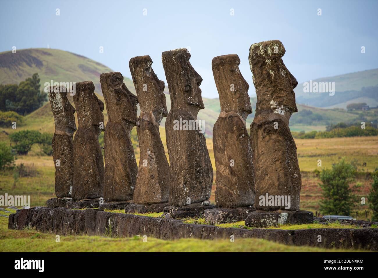 Landschaftsbild von der osterinsel Stockfoto