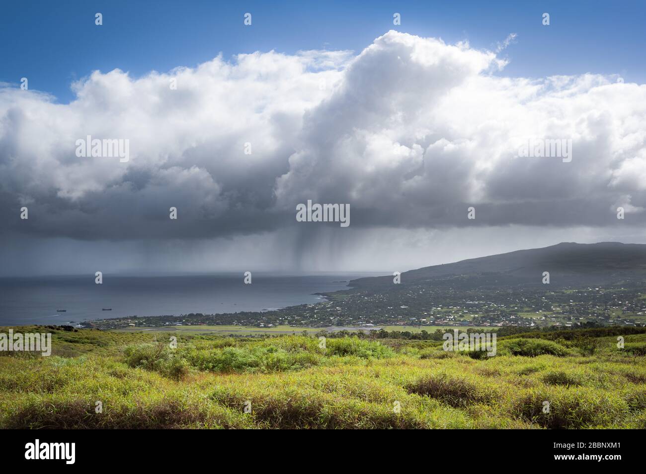 Landschaftsbild von der osterinsel Stockfoto