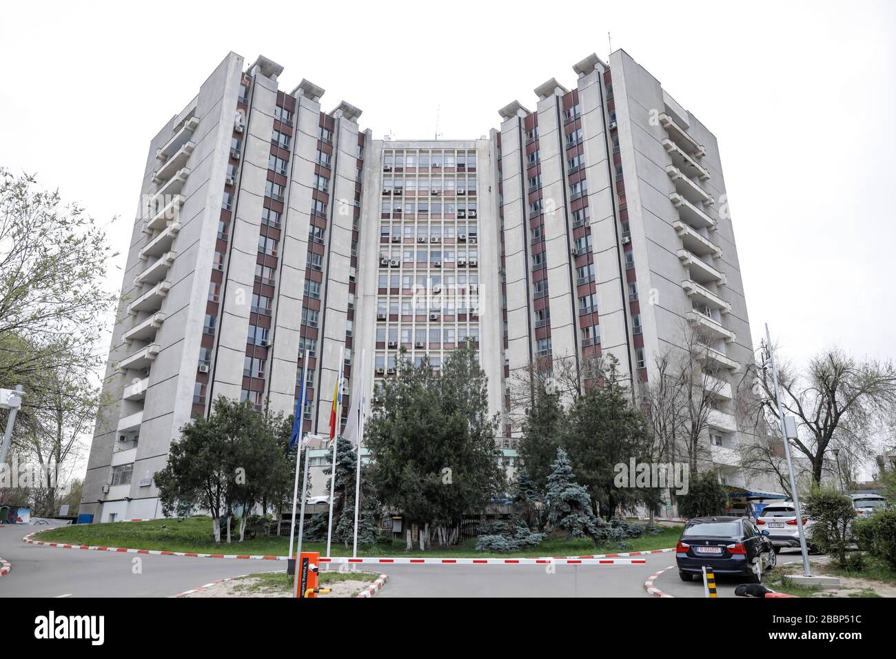 Bukarest, Rumänien - 1. April 2020: Krankenhaus der Notfall-Universität Bukarest. Stockfoto