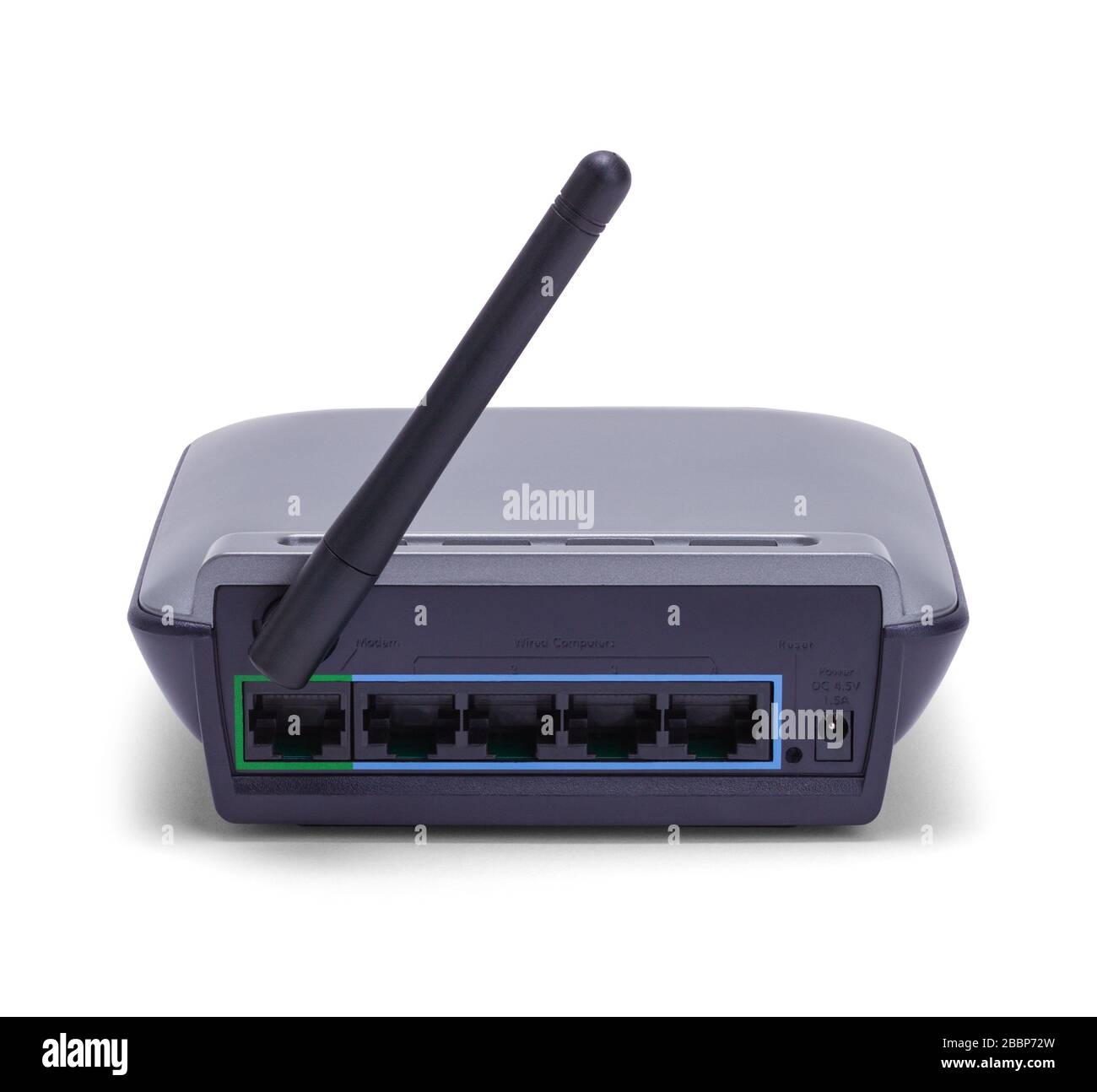 Rückseite Des Wireless-Routers Stockfoto