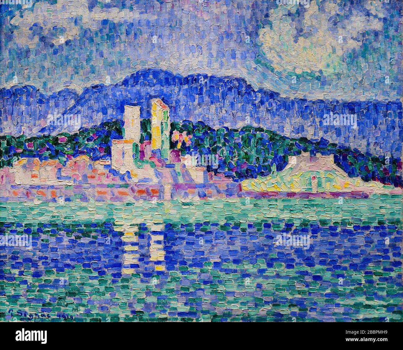 "Antibes, Sturm" (1919) von Paul Signac (zwischen den Jahren von 1863 und 1935). Stockfoto