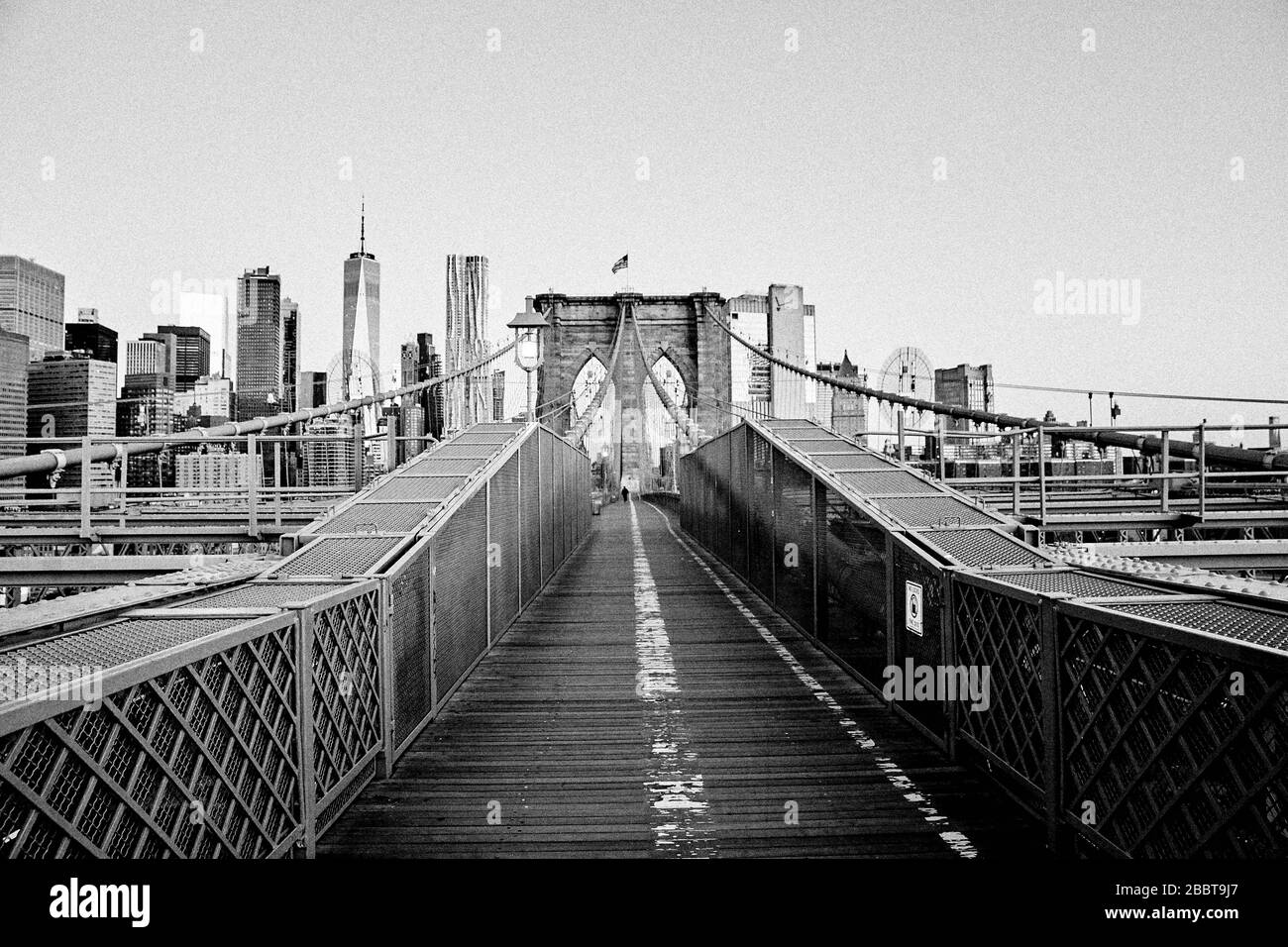 Brooklyn Bridge Leer Stockfoto