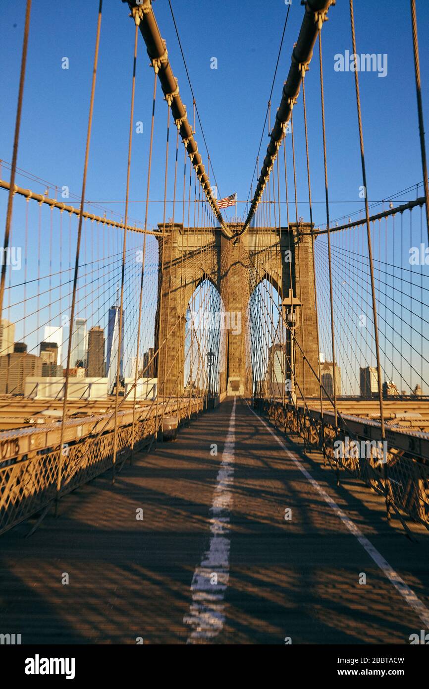 Brooklyn Bridge Leer Stockfoto