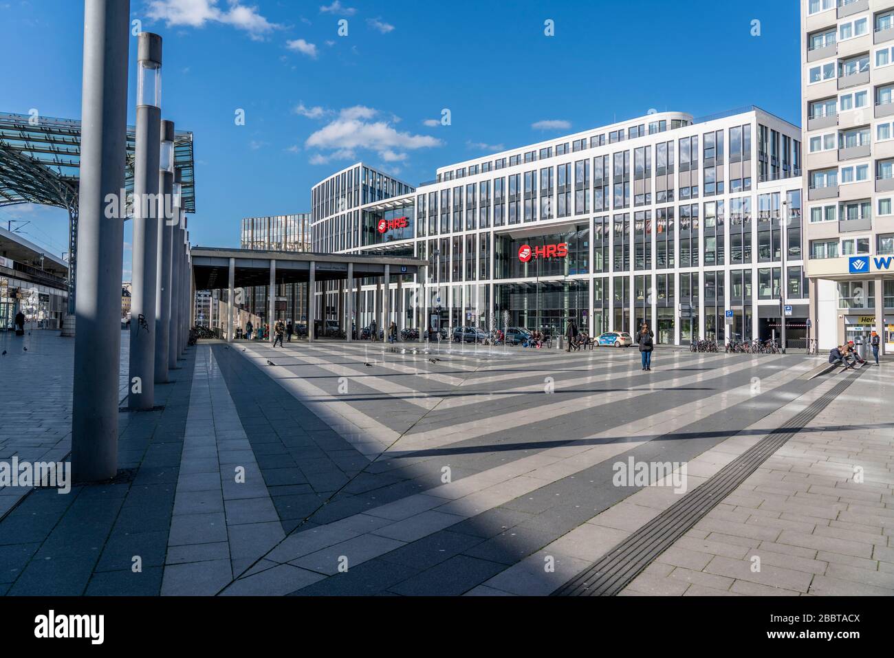 Gebäudezentrale von HRS, Hotelreservierung, Hotelbuchungsportal, Breslauer Platz, Köln, Deutschland, Stockfoto