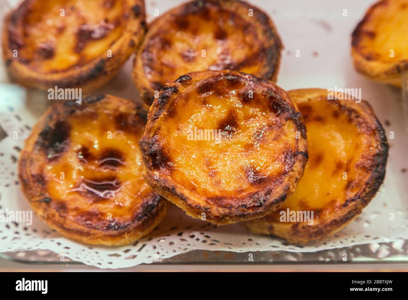Eiablage, Pasteis de nata, Loule, Algarve, Portugal Stockfoto