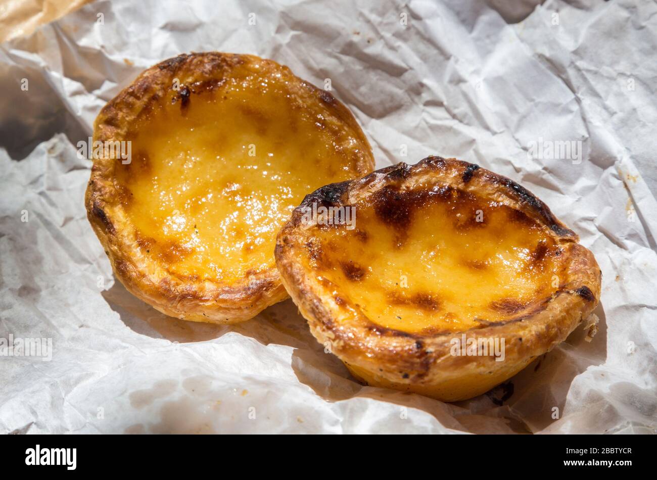 Eiablage, Pasteis de nata, Loule, Algarve, Portugal Stockfoto