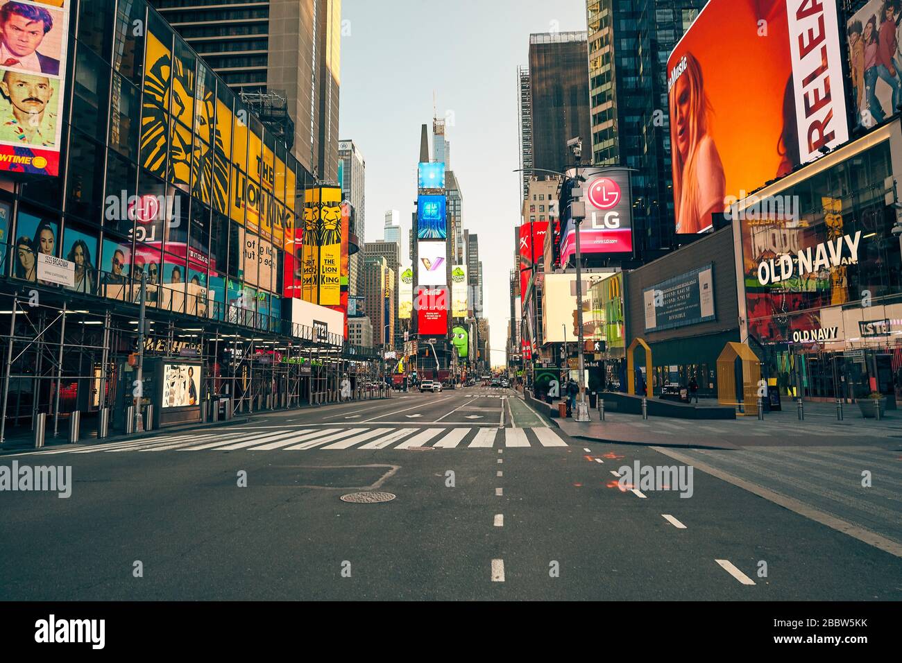 Times Square Leer Stockfoto