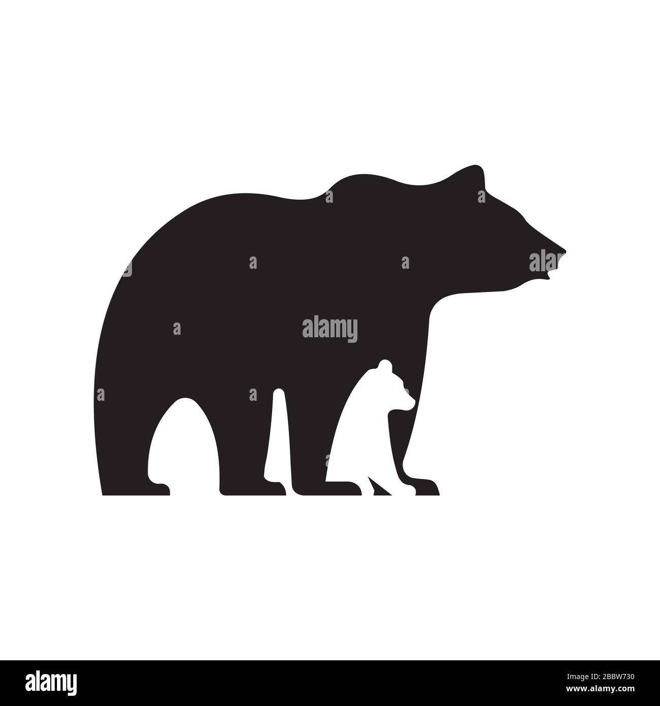 Bear Logo Vector Design Template Stock Vektor