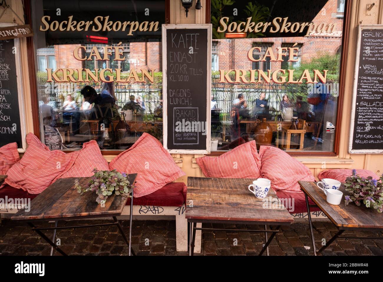 Café Kringlan im Stadtteil Haga in Gothenburg, Schweden, Europa Stockfoto