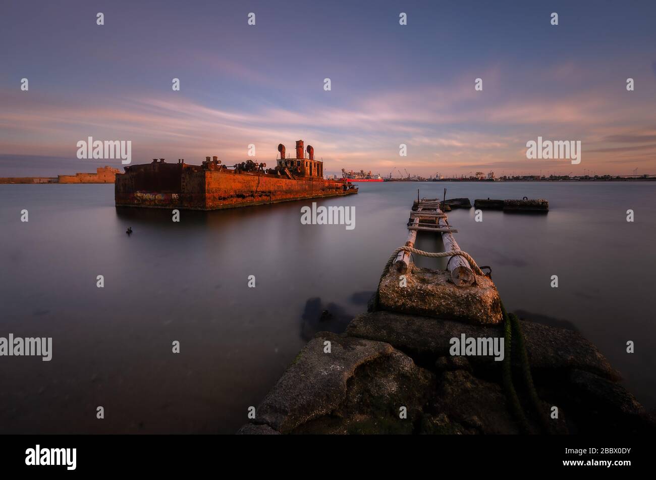 Seascape von Brindisi, Italien. Stockfoto