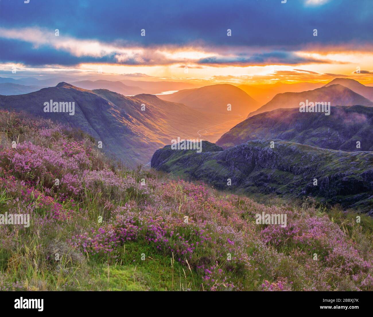 Blick auf Glencoe, Hochland, Schottland, Großbritannien Stockfoto