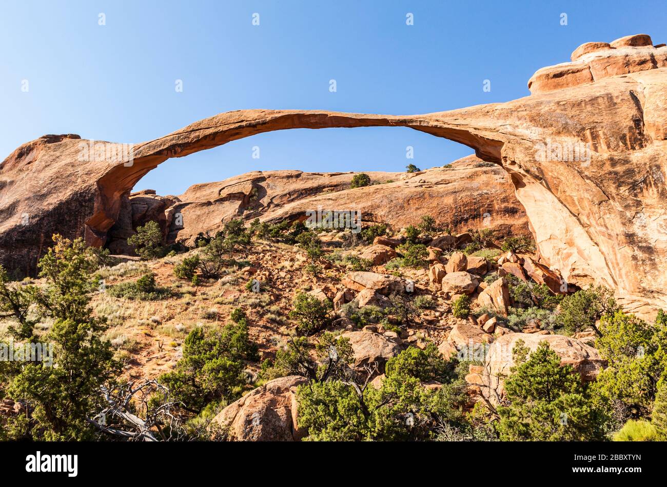 Landschaftsbogen im Arches National Park, Utah, USA. Stockfoto