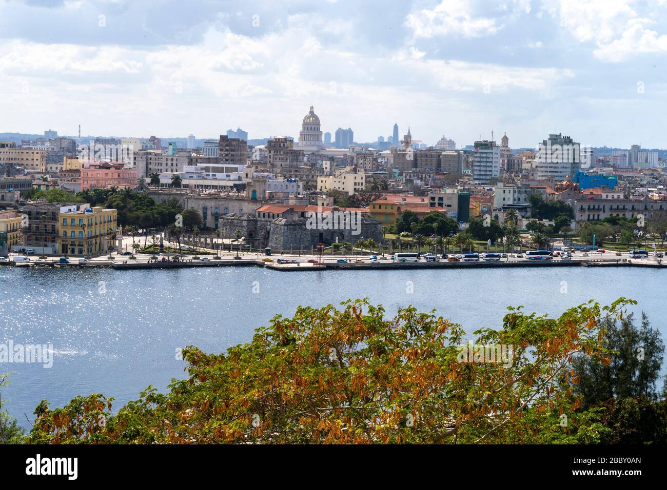 Blick auf Havanna vom Parque de Cristo de la Habana Stockfoto