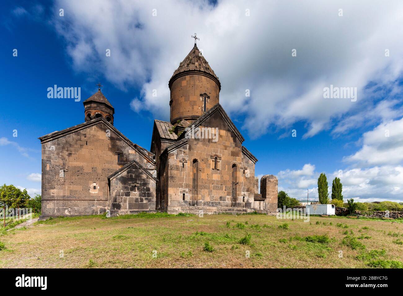 Saghmosavank, ist mittelalterliches armenisches Kloster, Saghmosavan Dorf, Aragatsotn Provinz, Armenien, Kaukasus, Asien Stockfoto