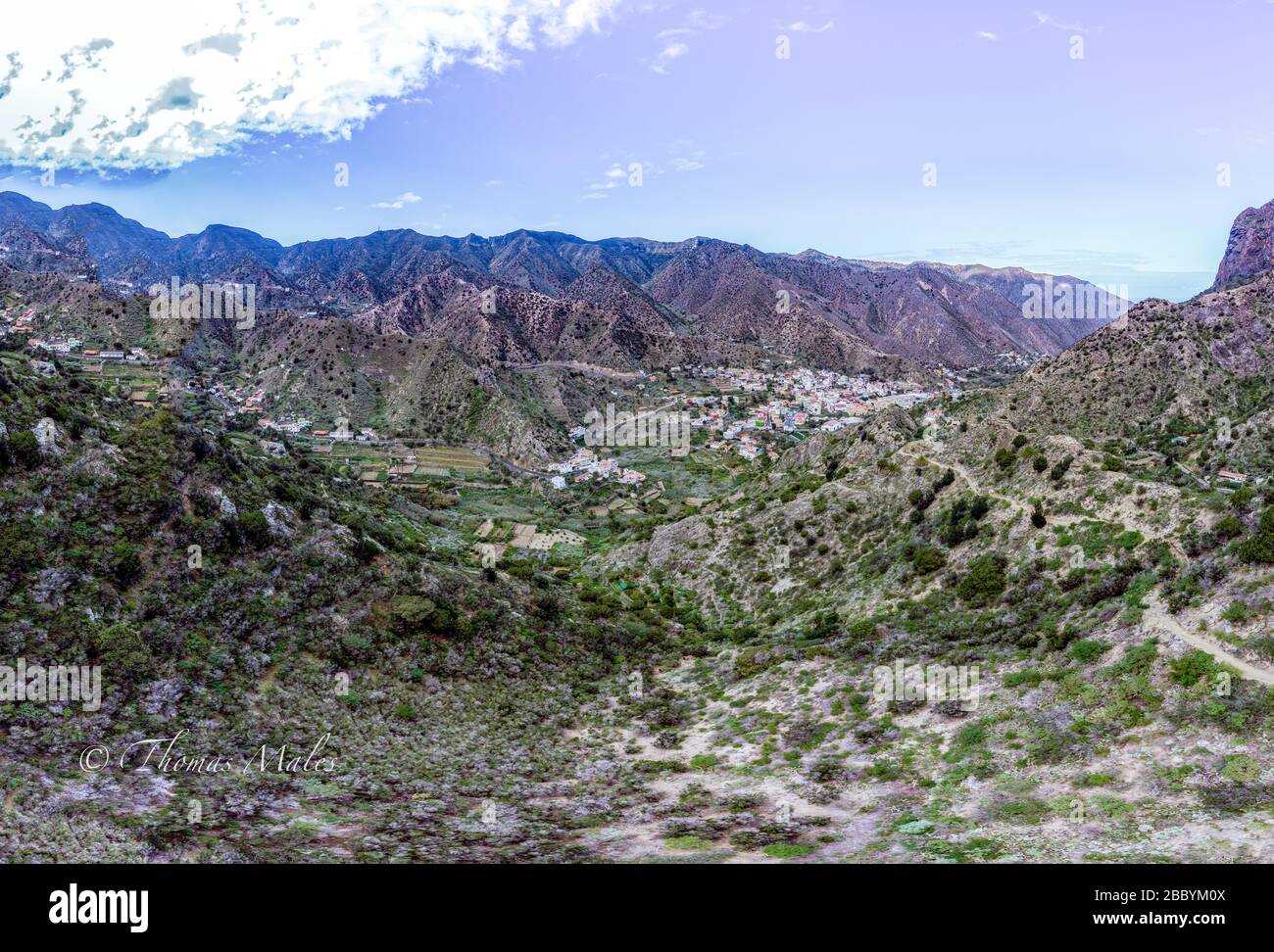 valle hermoso, la gomera, Spanien Stockfoto