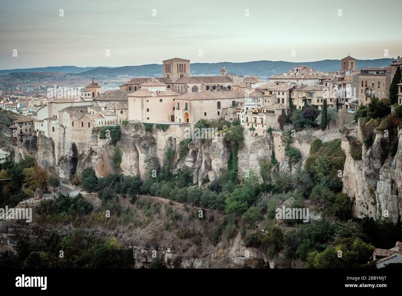 Cuenca, Spanien 11. Oktober 2017. Cuenca Castilla-La Mancha, Spanien, die berühmten Casas Colgadas, Unesco-Weltkulturerbe. Stockfoto