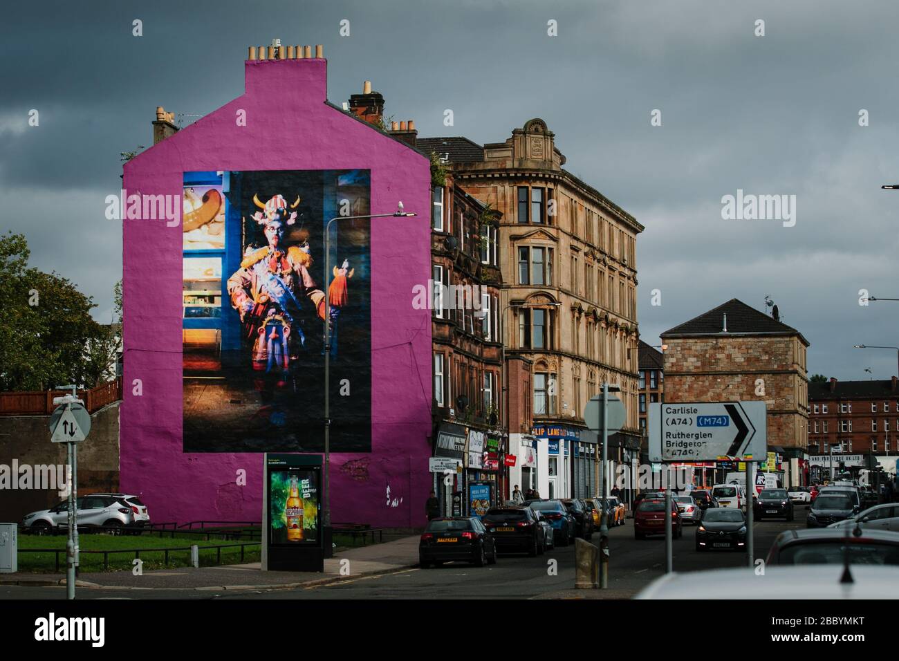 Billy Connolly Wandbild, Glasgow, Schottland, Großbritannien Stockfoto